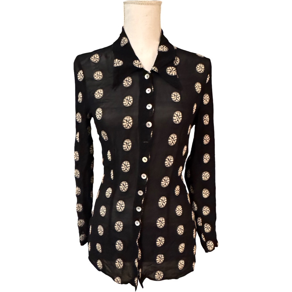 Wallis Black and White Long Sleeve Button Down Shirt